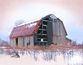 Burnt-Out Barn Royalty Free Stock Photo