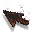 Burnt Out Mouse Pointer Royalty Free Stock Photo