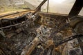 Burnt out and rusted car Royalty Free Stock Photo