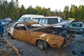 Burnt out and rusty car Royalty Free Stock Photo