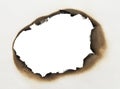 Burnt Paper Hole Royalty Free Stock Photo