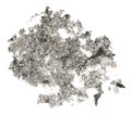 Burnt paper isolated white background. ashes texture. cinder close up Royalty Free Stock Photo