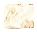 Burnt paper sheet isolated Royalty Free Stock Photo