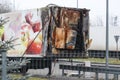 Burnt refrigerated trailer