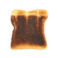 Burnt toast bread isolated Royalty Free Stock Photo