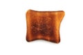 Burnt toast bread isolated on white background Royalty Free Stock Photo