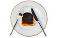 Burnt toast bread slices