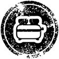 burnt toast distressed icon symbol