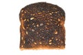 Burnt toast isoalted Royalty Free Stock Photo