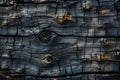 Burnt wooden board texture. Charred wood texture. Generative AI