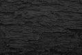 Burnt wooden texture background. Rough black wood surface caused by burning fire. Dark material made from coal or charcoal Royalty Free Stock Photo