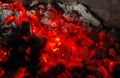 Burny red hot coal