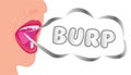 A burp from mouth Royalty Free Stock Photo