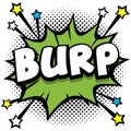 burp Pop art comic speech bubbles book sound effects