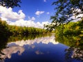 Burr Pond state park autumn view