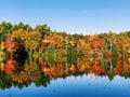 Burr pond state park early autumn lake views Royalty Free Stock Photo