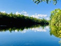 Burr pond state park beautiful summer and autumn lake views Royalty Free Stock Photo