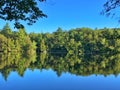 Burr pond state park beautiful summer and autumn lake views Royalty Free Stock Photo