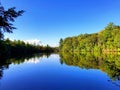 Burr pond state park beautiful summer and autumn lake views Royalty Free Stock Photo