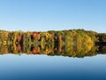 Burr pond state park early autumn lake views Royalty Free Stock Photo