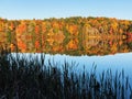 Burr pond state park early autumn lake views Royalty Free Stock Photo