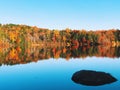 Burr pond state park early autumn lake views Royalty Free Stock Photo