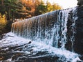 Burr Pond State Park Lake water overflowing Royalty Free Stock Photo