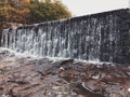 Burr Pond State Park Lake water overflowing Royalty Free Stock Photo