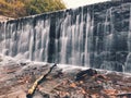 Burr Pond State Park Lake water overflowing Royalty Free Stock Photo