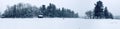 Burr Pond state park panorama winter view