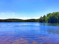 Burr Pond state park summer view Royalty Free Stock Photo