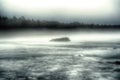 Burr Pond State Park misty Winter landscape