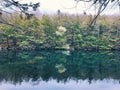 Burr Pond state trees reflection on the lake Royalty Free Stock Photo