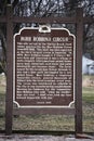 Burr Robbins Circus Historical Marker - Janesville, Wisconsin Royalty Free Stock Photo