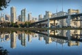 Burrard Bridge Reflection Vancouver Royalty Free Stock Photo