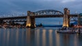 Burrard Bridge, Vancouver, Canada, at dusk Royalty Free Stock Photo