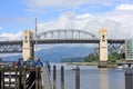 Burrard Street Bridge from Granville Island, Canada Royalty Free Stock Photo