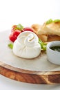 Burrata, Burata or Fresh Mozzarella Cheese Royalty Free Stock Photo