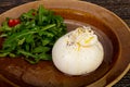 Burrata cheese with oil