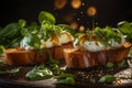 burrata and pesto toasts italian bruschetta