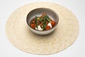 Burrata salad with arugula and tomatoes