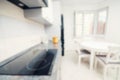 Burred viiew of  kitchen interior Royalty Free Stock Photo