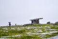 Poulnabrone dolmen, a neolithic portal tomb in Burren, Ireland