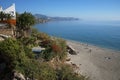 Burriana Beach at the Spanish resort of Nerja on the Costa del Sol Royalty Free Stock Photo