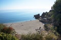 Burriana Beach at the Spanish resort of Nerja on the Costa del Sol Royalty Free Stock Photo