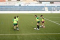 Burriana, Spain 9/17/2019: Soccer girls training