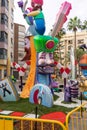 Burriana, Spain 18-03-2023: View of the sculpted monument for its exhibition and its burning in the Burriana fallas