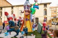 Burriana, Spain 18-03-2023: View of the sculpted monument for its exhibition and its burning in the Burriana fallas