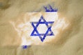 Burried israel flag