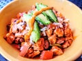 Burrito chicken bowl, famous Mexicans food in America Royalty Free Stock Photo